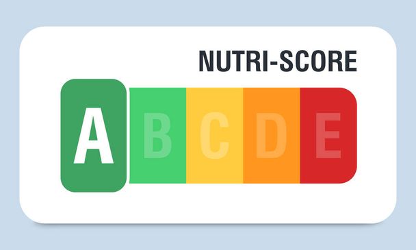 Nutri score for packaging design. A score. Logo, icon, label. Vector - Vecteur, image