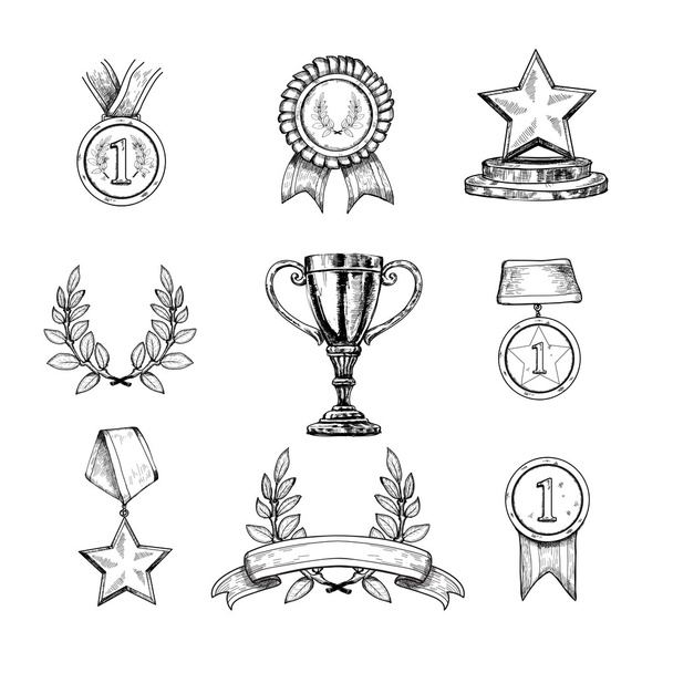conjunto de iconos de premio
 - Vector, imagen