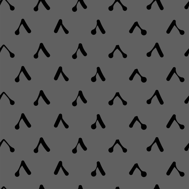 Vector. Monochrome background. Artistic background, hand drawn simple shapes, checkmarks. Mosaic abstract background. Repeating geometric texture. - Vector, imagen