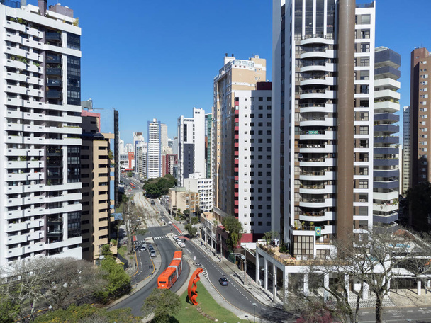 Buildings on Republica Argentina Avenue in Curitiba Parana Brazil. - Photo, image