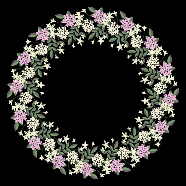 Floral wreath - Вектор,изображение