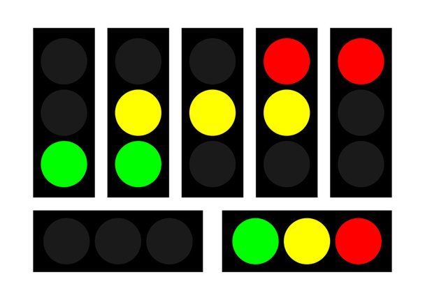 Minimális közlekedési lámpák - Vektor, kép