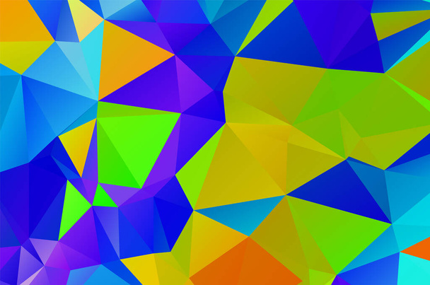 Colorido remolino arco iris fondo polígono o marco. Resumen Rectángulo Fondo geométrico. Diseño geométrico para presentaciones empresariales o web - Vector, imagen