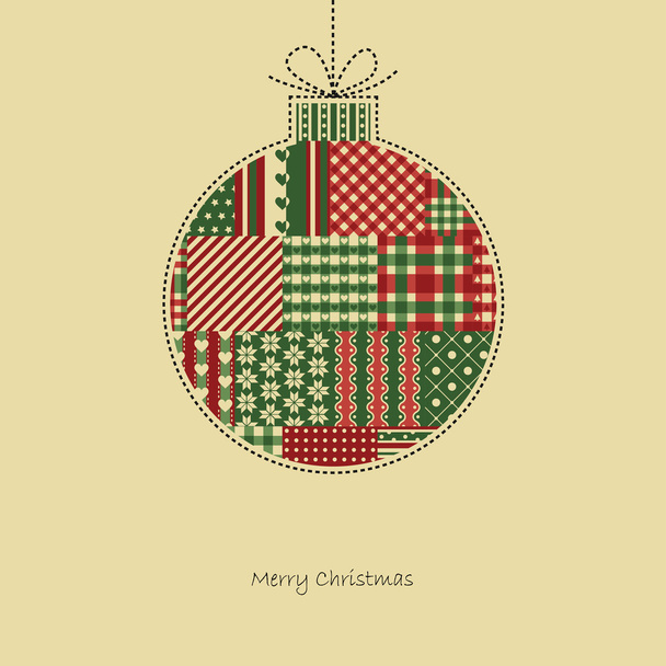 Christmas bauble - christmas card vector - Διάνυσμα, εικόνα