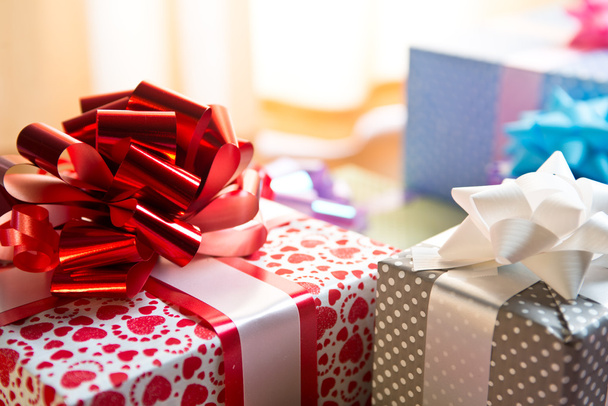 Gifts with ribbon for family - Foto, imagen