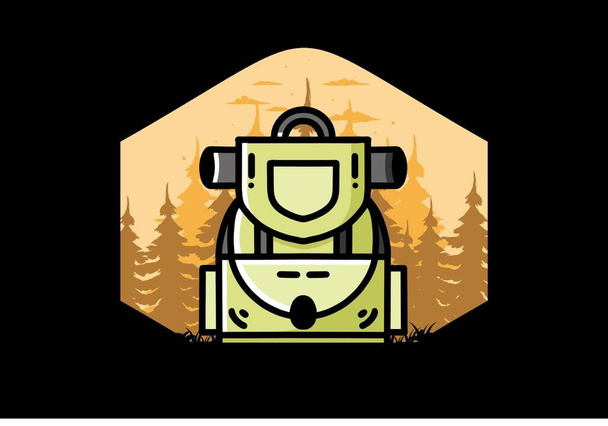 Illustration design of a simple camping bag - Vector, Image