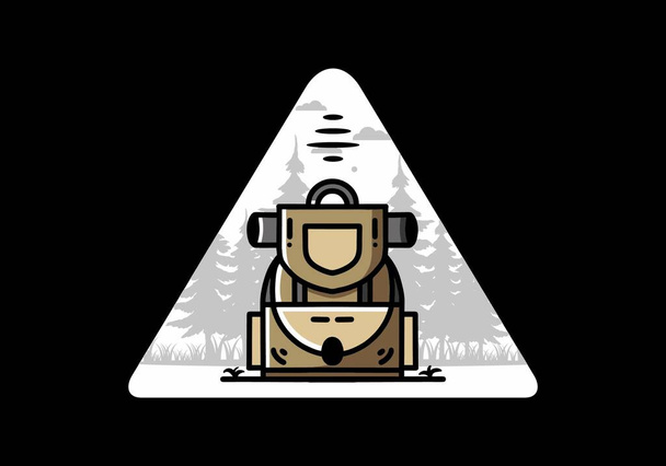 Illustration design of a simple camping bag - Vector, Image