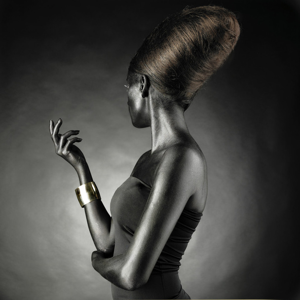 Beautiful woman with black skin - Fotografie, Obrázek