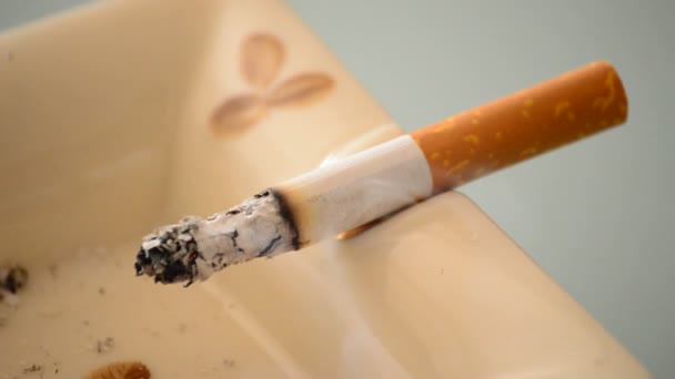 égő cigaretta hamutartó - Felvétel, videó