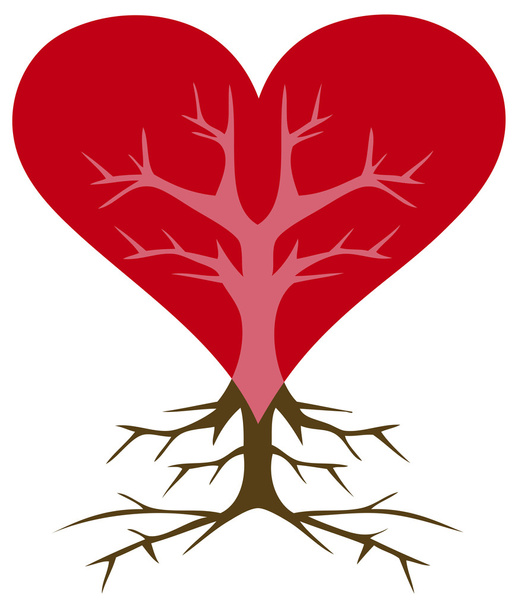 Rooted heart - Vector, Image