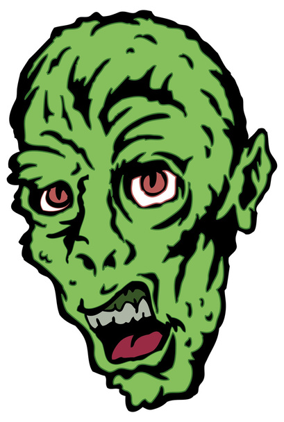 Zombie hoofd - Vector, afbeelding