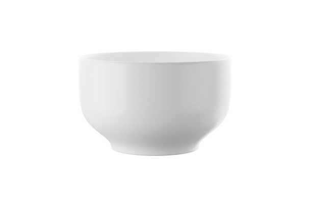 biały kubek ceramiczny lub kubek na białym tle. Renderowanie 3D - Zdjęcie, obraz
