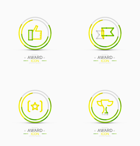 Нагорода значок, логотип колекція - Вектор, зображення