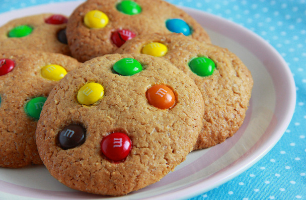 Arašídové máslo cookies s sladkosti - Fotografie, Obrázek