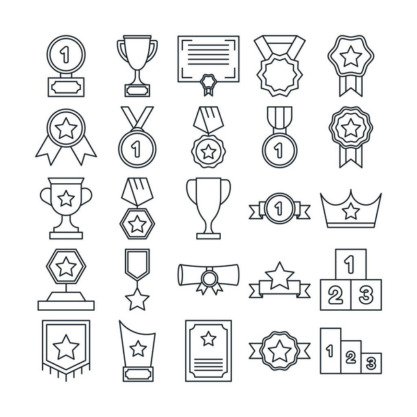 Award Icons Pack, For Websites, Mobile, Smartphones, Applications and other purposes for websites. - Διάνυσμα, εικόνα
