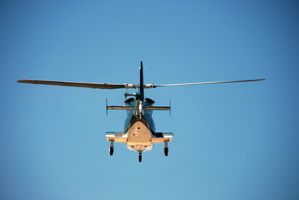blauwe helikopter - Foto, afbeelding