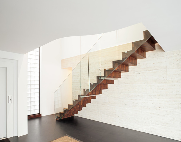 interior modern house, staircase - 写真・画像