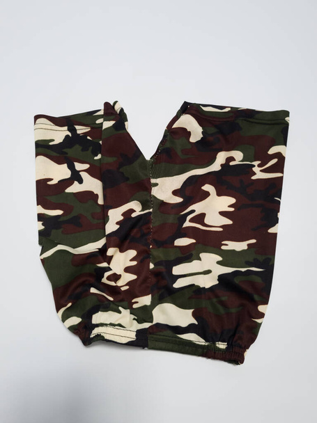 Children's army cloth shorts on a white background - Фото, изображение