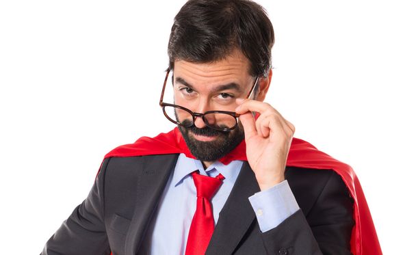 Businessman dressed like superhero - Photo, Image