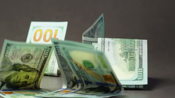 Fallende Euro- und Dollar-Banknoten - Filmmaterial, Video