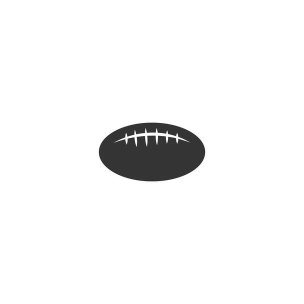 Rugby ball icon logo design illustration template - Vector, afbeelding