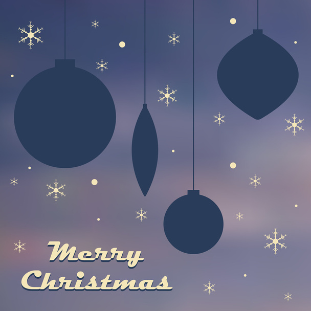 Christmas retro poster template - Vector, Image