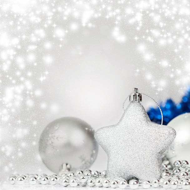 Noel arkaplanı ve noel topları - Fotoğraf, Görsel