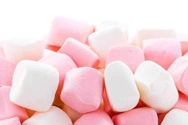 weiße und rosa Marshmallows - Foto, Bild