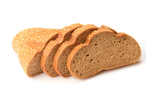 Brot in Scheiben isoliert auf weiß - Foto, Bild