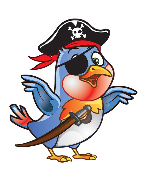 Robin Bird Pirate - Vector, Image