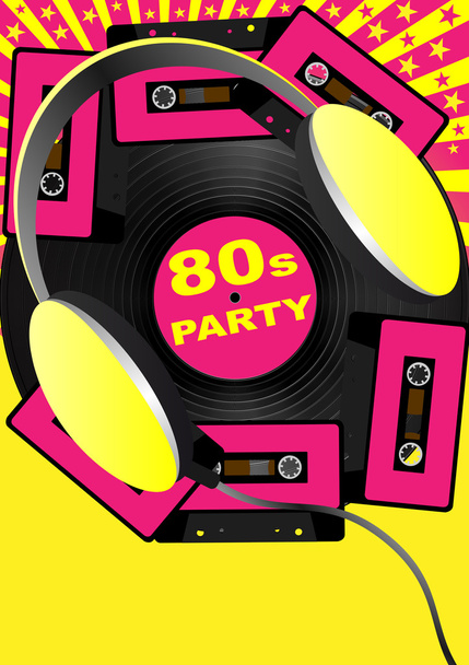 Retro Party Background - ベクター画像