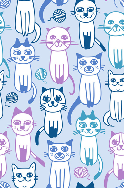 Cat seamless pattern - Vecteur, image