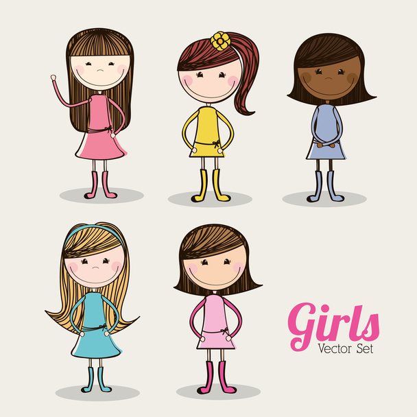 Mädchendesign  - Vektor, Bild
