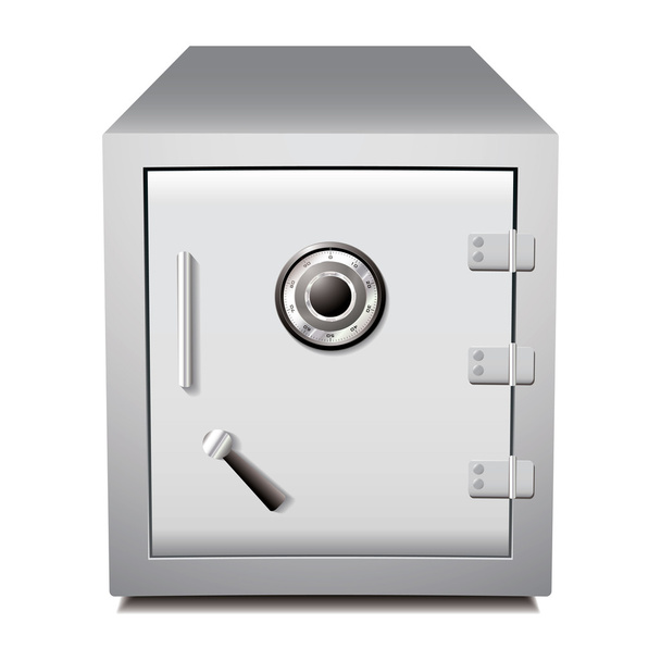Secure metal safe - Vector, Image