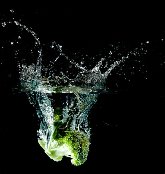 Asparagus Water Splash - Fotoğraf, Görsel