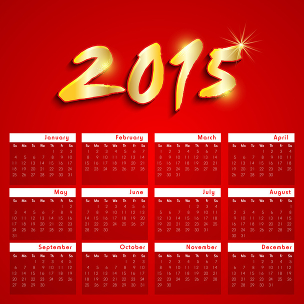 New Year celebrations calendar design of 2015. - Vektori, kuva