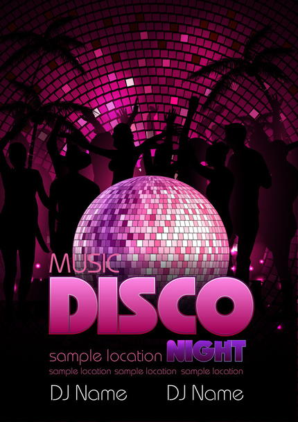 Disco achtergrond. Disco poster - Vector, afbeelding