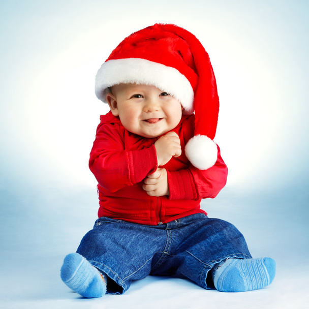niño pequeño con disfraz de Santa
 - Foto, Imagen