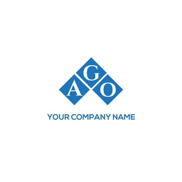 AGO design do logotipo carta no fundo branco. AGO iniciais criativas conceito logotipo carta. AGO design carta. - Vetor, Imagem