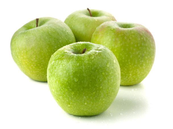 dört olgun yeşil elma - Fotoğraf, Görsel