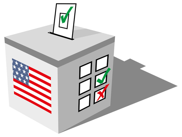 米国投票箱 - ベクター画像