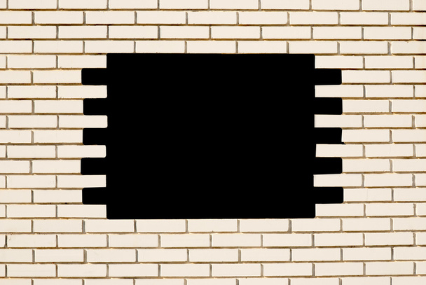 Mur de briques blanches. Carré avec espace pour le texte
 - Photo, image