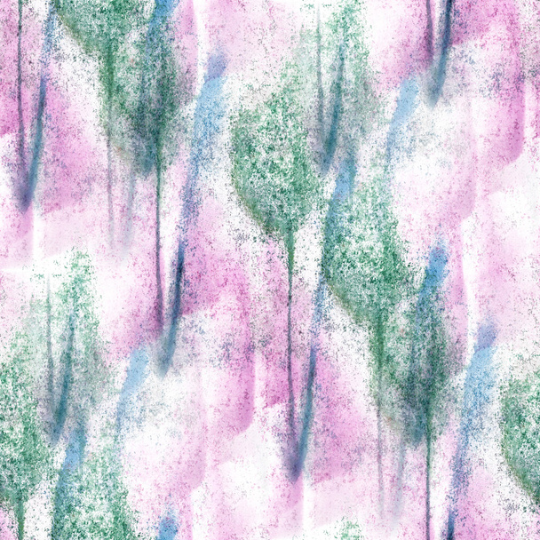 Ιμπρεσιονισμός καλλιτέχνης ροζ, πράσινο, λευκό άνευ ραφής ακουαρέλα wa - Φωτογραφία, εικόνα