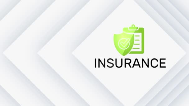 Insurance icon and video concept - Video, Çekim