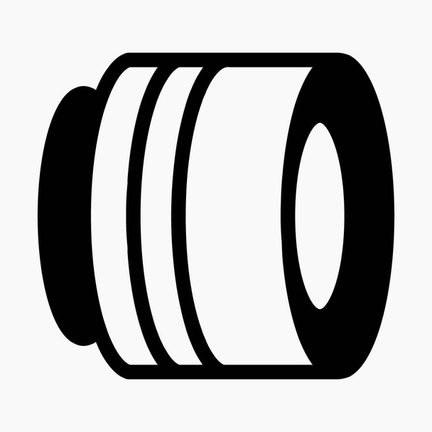 Zoom lens - autofocus icon isolated minimal single flat linear icon for application and info-graphic. Commercial line vector icon for websites and mobile minimalistic flat design. - Διάνυσμα, εικόνα