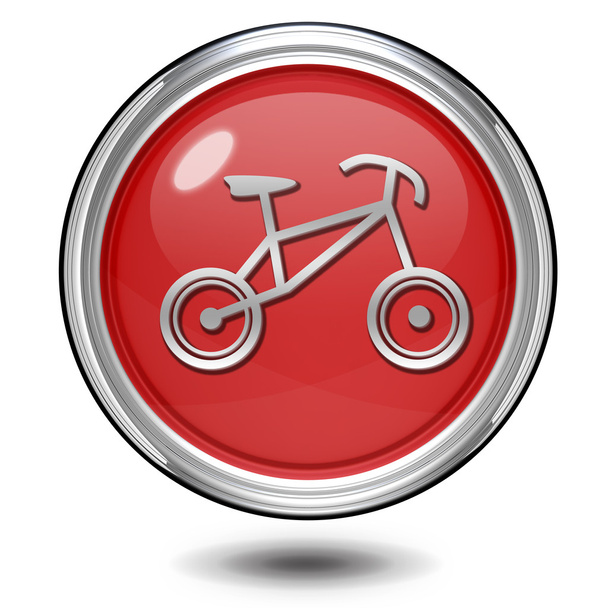 Fahrradkreissymbol auf weißem Hintergrund - Foto, Bild