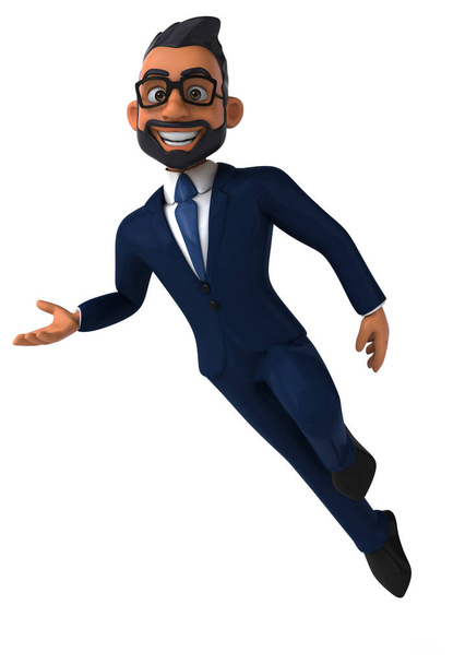 Fun 3D cartoon illustration of an indian businessman character - Foto, afbeelding