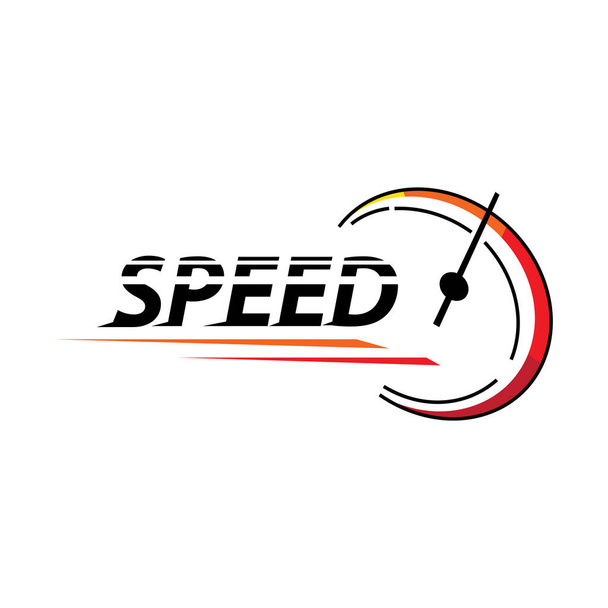 Speed racing logo vector flat design - Вектор,изображение