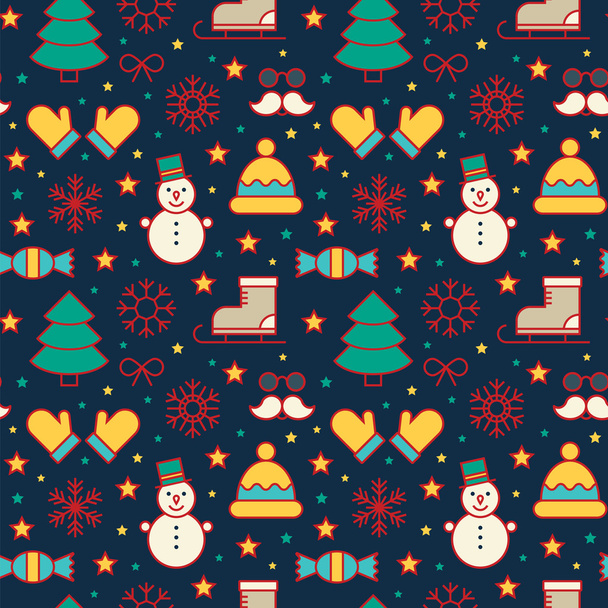 Colorful Christmas pattern. - Вектор, зображення