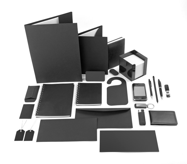 black design elements, collection of corporate identity - Foto, Bild